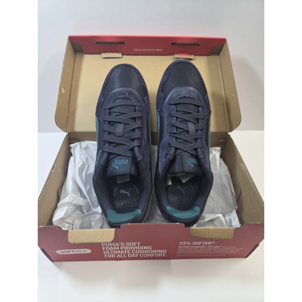PUMA Softride St Miller Lace Up Mens Blue Sneakers Casual Shoes 40263514